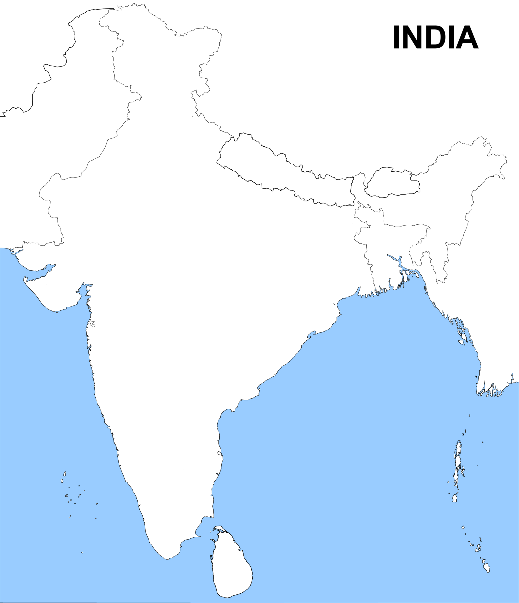 India-Blank-Map