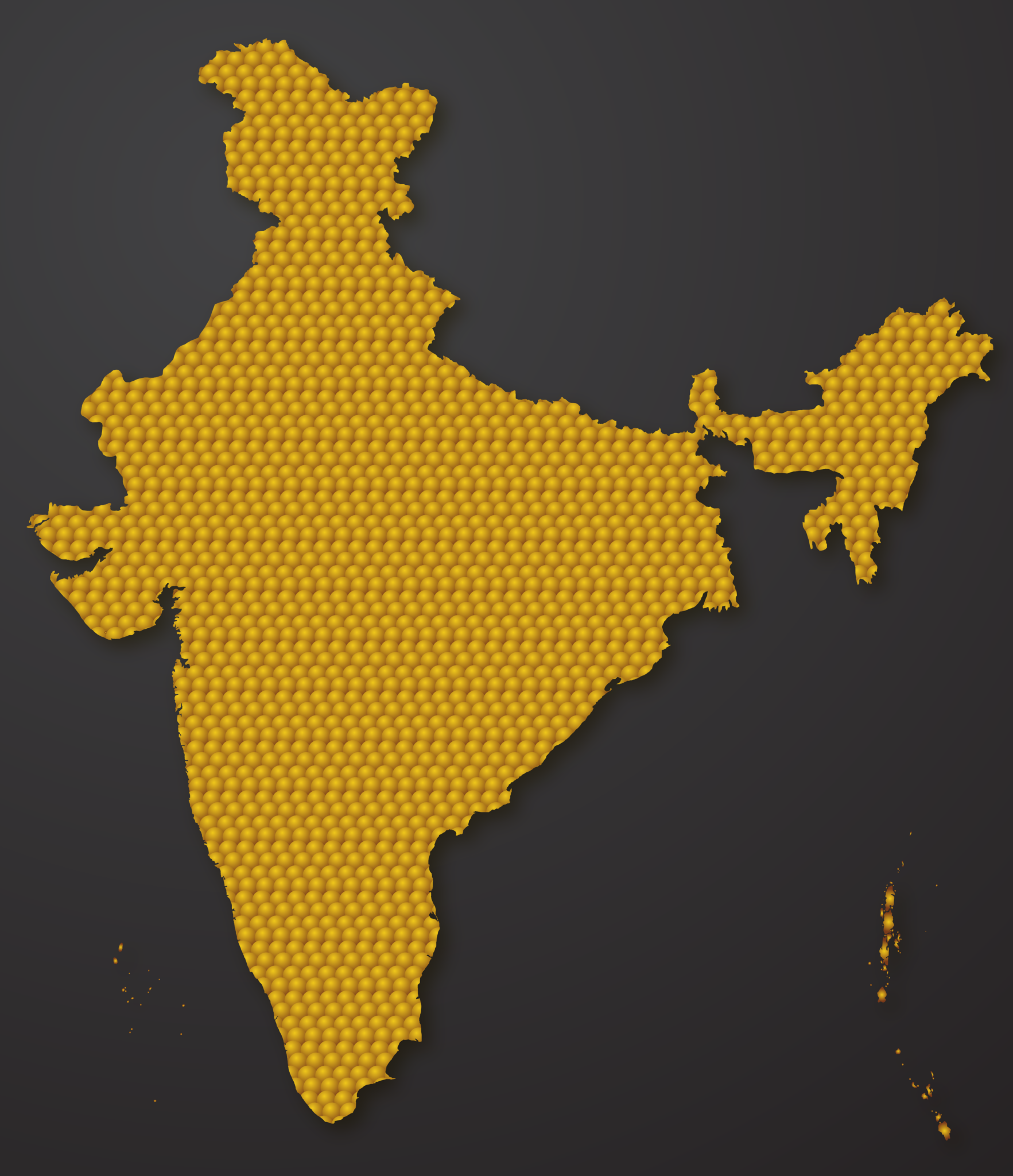 India gold India Blank Map