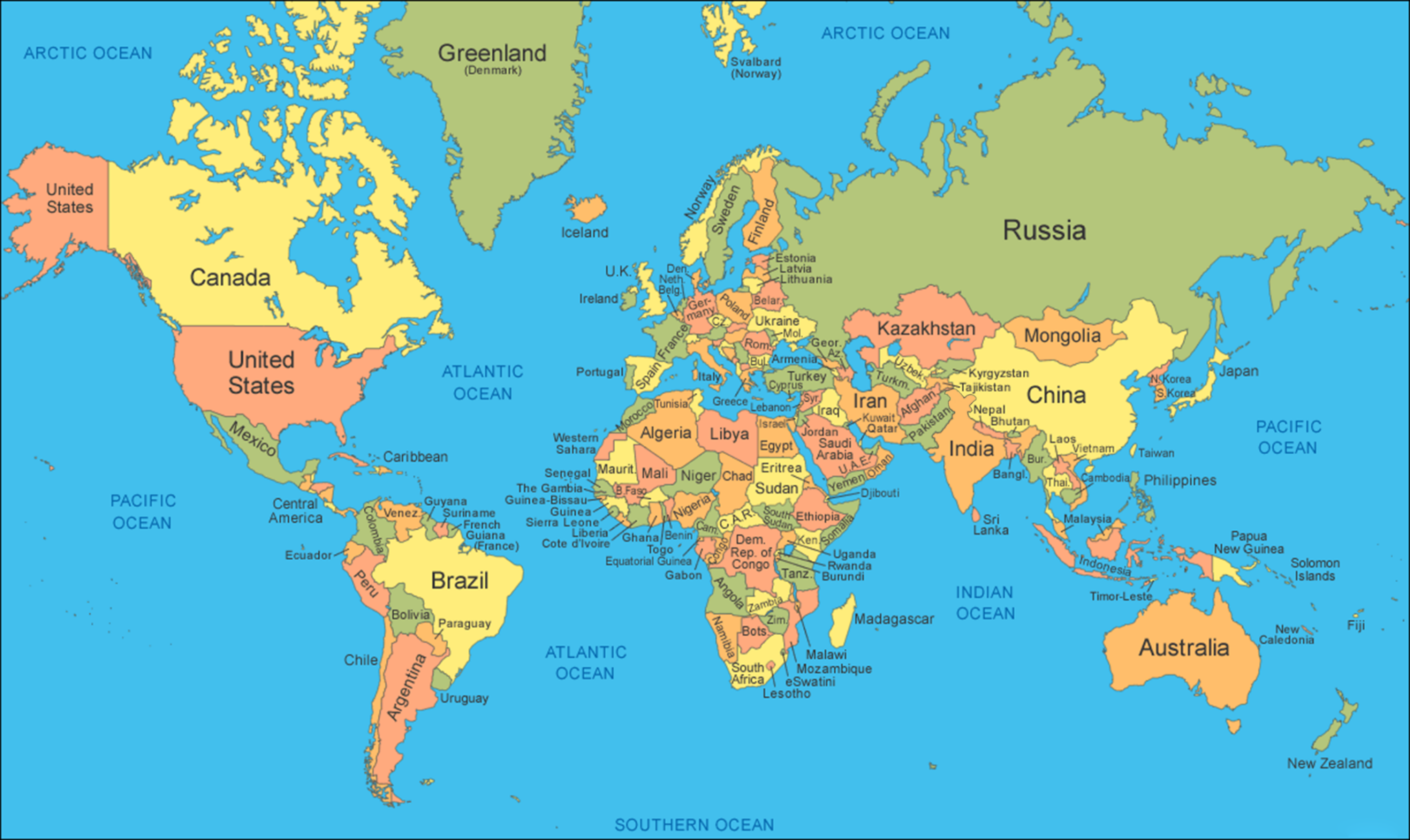world Map 3 World Maps